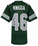 Noah Knigga Signed Green Custom College Football Jersey w/Knigga Please (SS COA)