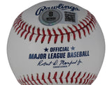 Deion Sanders Autographed/Signed Atlanta Braves OML Baseball Beckett WIT 53346