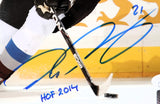 Peter Forsberg Autographed 8x10 Photo Inscribed "HOF 2014" Framed JSA COA