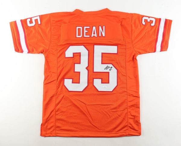 Jamel Dean Signed Tampa Bay Buccaneers Creamsicle Throwback Jersey (JSA COA) D.B