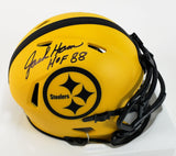 Jack Ham Signed Pittsburgh Steelers Mini Helmet Inscribed HOF 88 (Beckett) L.B.