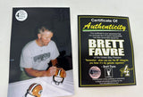Packers Hall of Famer BRETT FAVRE Signed Riddell VSR4 Throwback Mini Helmet AUTO