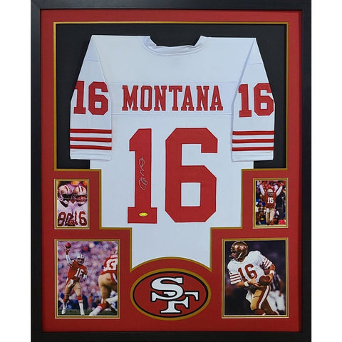 Joe Montana Autographed Signed Framed San Francisco 49ers Jersey TRISTAR