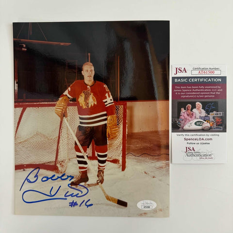 Autographed/Signed Bobby Hull Chicago Blackhawks 8x10 Hockey Photo JSA COA