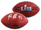 Patriots Rob Gronkowski Signed SB LIII Logo Wilson "Duke" Football BAS Witnessed