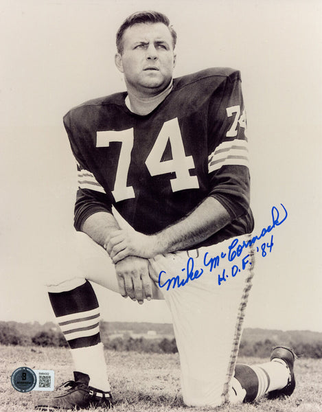 Mike McCormack Signed Cleveland Browns 8x10 Photo HOF Beckett 45535