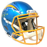 Justin Herbert Los Angeles Chargers Signed Riddell Flash Authentic Helmet BAS