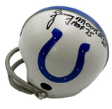 Lenny Moore HOF Signed/Inscribed Colts Mini Football Helmet JSA 213515
