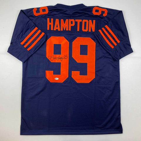 Autographed/Signed Dan Hampton Chicago Color Rush Jersey Beckett BAS COA
