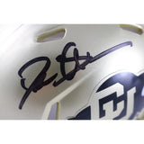 Deion Sanders Autographed Colorado Buffaloes Gold Mini Helmet Beckett 49655