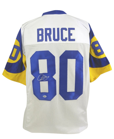 Rams Isaac Bruce Authentic Signed White Jersey Autographed BAS