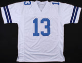 Michael Gallup Signed Cowboys White Jersey (JSA COA) Dallas 2018 3rd Rd Pick W.R