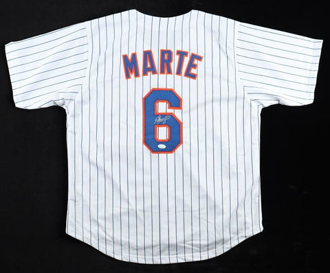 Starling Marte Signed New York Mets Jersey (JSA) 2xGold Glove Award / 2xAll Star