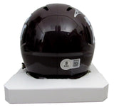 Johnny Manziel Signed/Inscr Texas A&M Aggies Maroon Mini Helmet Beckett 204881