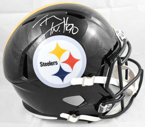 T.J. Watt Autographed Pittsburgh Steelers F/S Speed Helmet -Beckett W Holo *Thin