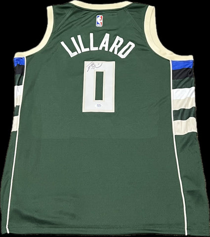 Damian Lillard Signed Jersey PSA Milwaukee Bucks Autographed