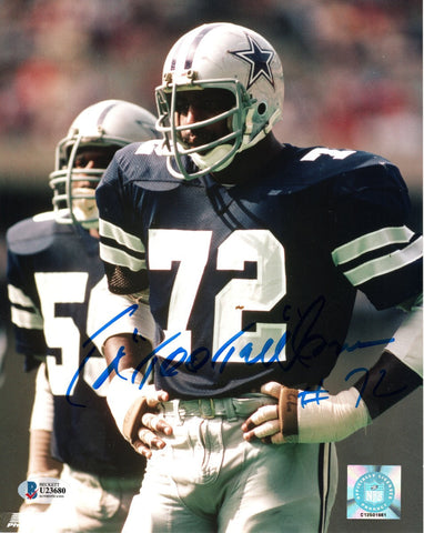 Ed Too Tall Jones Autographed Dallas Cowboys 8x10 Photo Beckett Authenticated