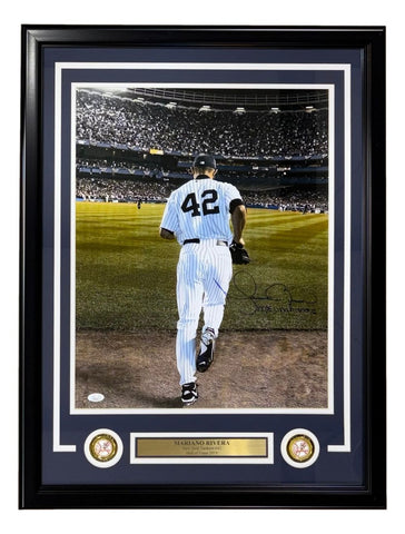 Mariano Rivera Signed Framed 16x20 New York Yankees Photo 100% Unanimous JSA