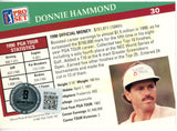 Donnie Hammond Autographed 1991 Pro Set #30 Trading Card Beckett 44858