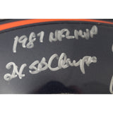 John Elway Autographed Denver Broncos Pro VSR4 Helmet 4 Insc. Beckett 32134