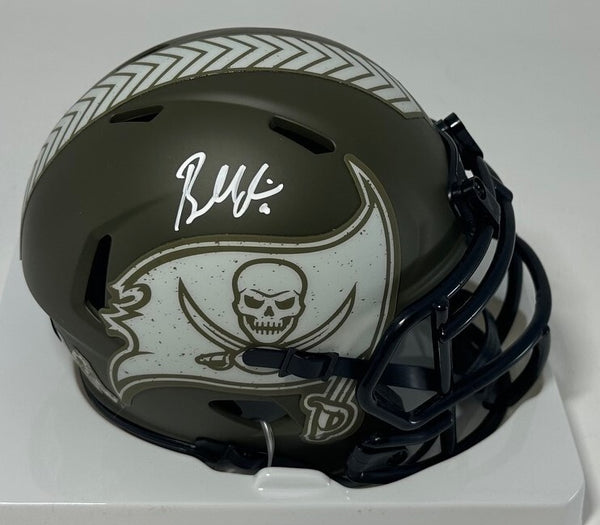 Buccaneers QB BAKER MAYFIELD Signed Riddell SALUTE Speed Mini Helmet AUTO - BAS