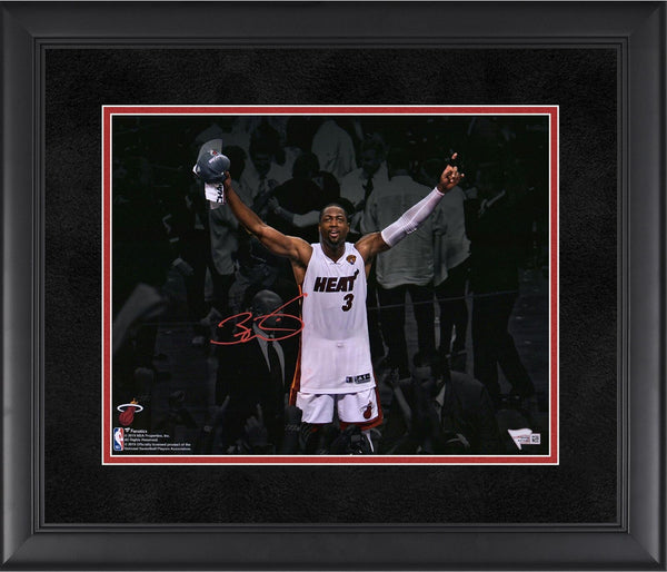 Dwyane Wade Heat FRMD Signed 11x14 Spotlight 2013 NBA Finals Champship Photo
