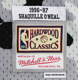 Lakers Shaquille O'Neal Signed Alt Camo M&N 1996-97 HWC Swingman Jersey BAS Wit