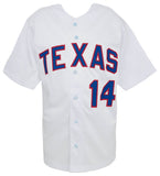 Julio Franco (RANGERS) Signed White Custom Baseball Jersey - (SCHWARTZ COA)