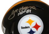 Joe Greene Signed Pittsburgh Steelers TB Mini Helmet Beckett 38681