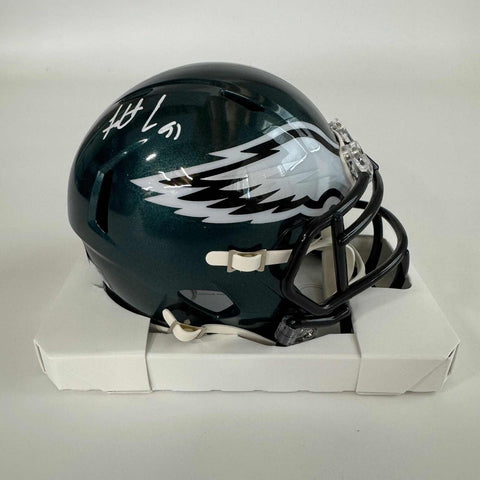 Autographed/Signed Fletcher Cox Philadelphia Eagles Mini Football Helmet COA