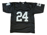 Willie Brown Oakland Signed Black Football Jersey HOF 84 BAS