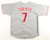 Trea Turner Signed Philidelphia Phillies Gray Road Jersey (Beckett) Shortstop