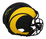 Marshall Faulk Signed Los Angeles Rams F/S Eclipse Helmet Beckett BAS 33340