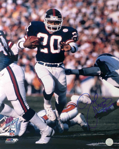 Joe Morris Signed Giants White Jersey Running 16x20 Photo w/NY Giants - (SS COA)