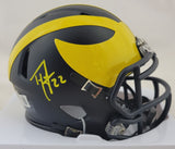 TY LAW SIGNED MICHIGAN WOLVERINES SPEED MINI HELMET BECKETT QR COA
