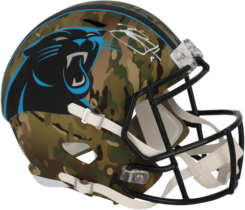 Bryce Young Carolina Panthers Autographed Riddell Camo Speed Replica Helmet