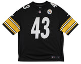 Steelers Troy Polamalu Authentic Signed Black Nike Limited Jersey BAS Witnessed