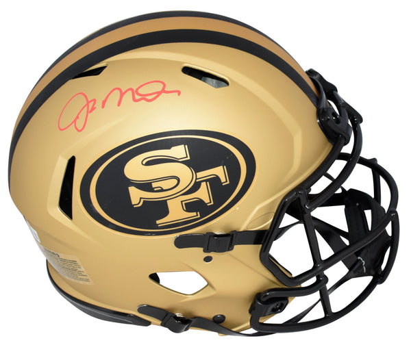 JOE MONTANA SIGNED SAN FRANCISCO 49ERS RAVE AUTHENTIC SPEED HELMET BECKETT