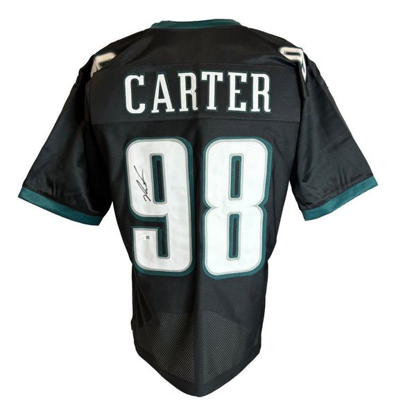 Jalen Carter Philadelphia Signed Black Football Jersey JSA QR Hologram