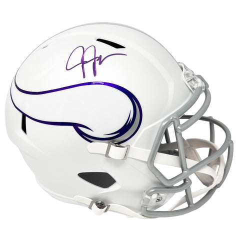 Justin Jefferson Minnesota Vikings Signed Riddell Alternate Replica Helmet BAS