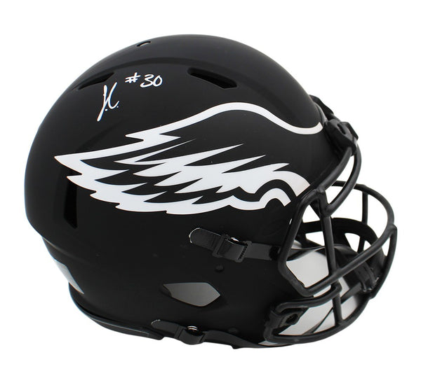 Jihaad Campbell Signed Philadelphia Eagles Speed Authentic Eclipse NFL Helmet