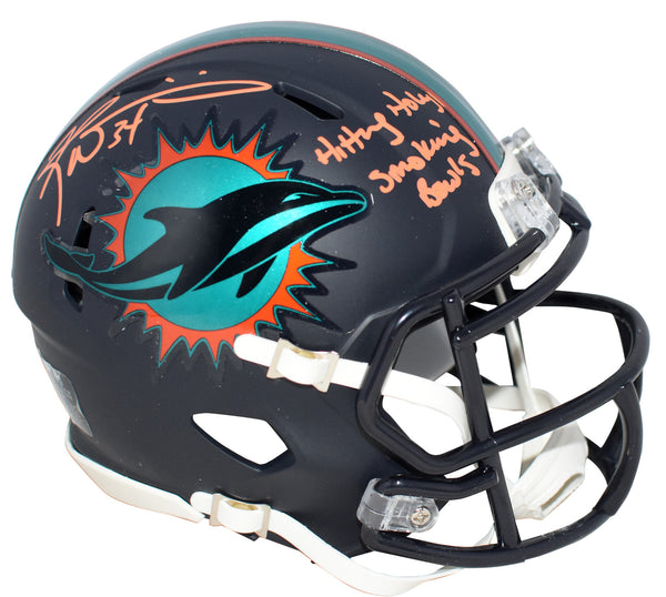 RICKY WILLIAMS SIGNED MIAMI DOLPHINS 2025 RIVALRIES MINI HELMET W/ SMOKING BOWLS