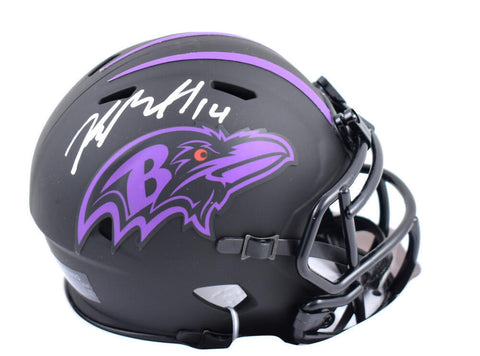 Kyle Hamilton Autographed Ravens Eclipse Speed Mini Helmet-Beckett W Hologram