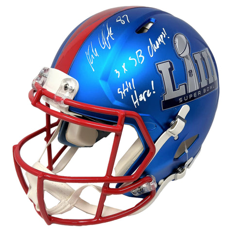 Rob Gronkowski Patriots Signed LIII Authentic Helmet 3x SB Champs Still Here JSA