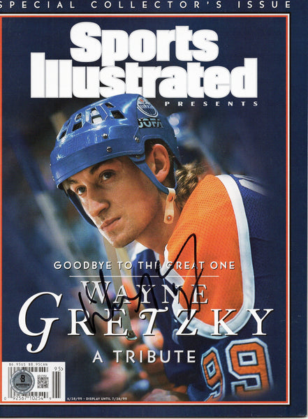 Wayne Gretzky Autographed Edmonton Oilers Collector's Sports Illustrated Beckett