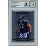 Ray Lewis Autographed 2010 Topps Platinum #53 Trading Card Beckett 52946