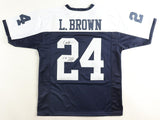 Larry Brown Signed Dallas Cowboys Throwback Jersey Inscribed "S.B. XXX (JSA COA)