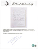 Shaquille O'Neal Signed 1988 Providence Handwritten Recruitment Letter BAS