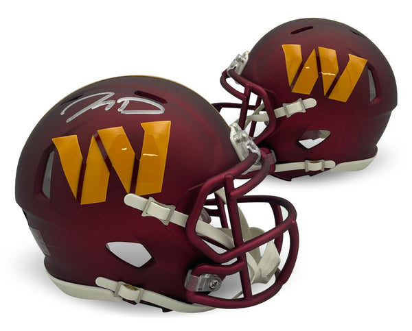 Jayden Daniels Autographed Washington Commanders Football Mini Helmet Fanatics