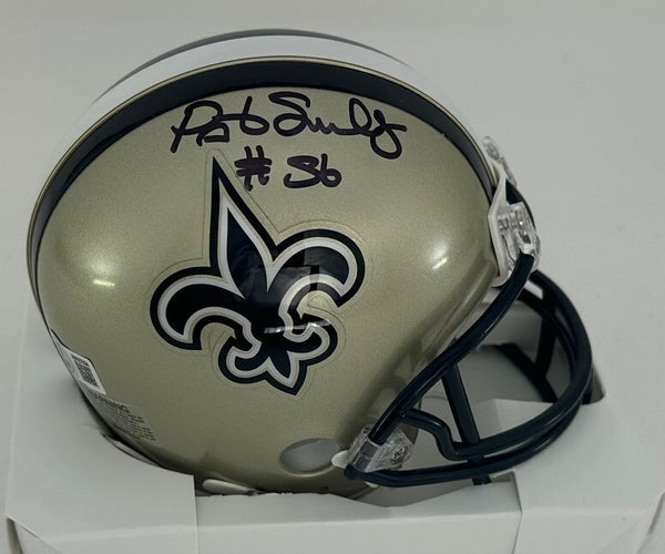 Saints Pro Bowler PAT SWILLING Signed Riddell VSR4 Mini Helmet AUTO - JSA